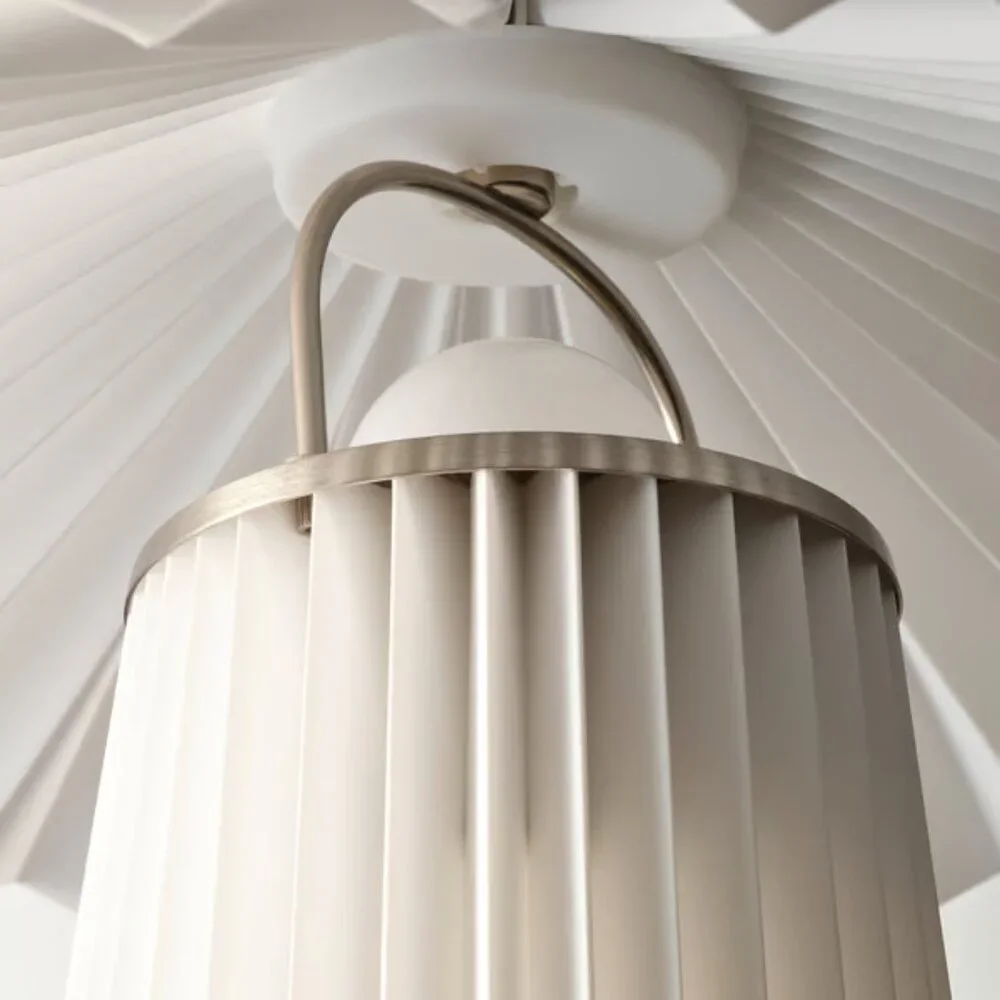 IKEA KUDDLAVA table lamp, pleated white